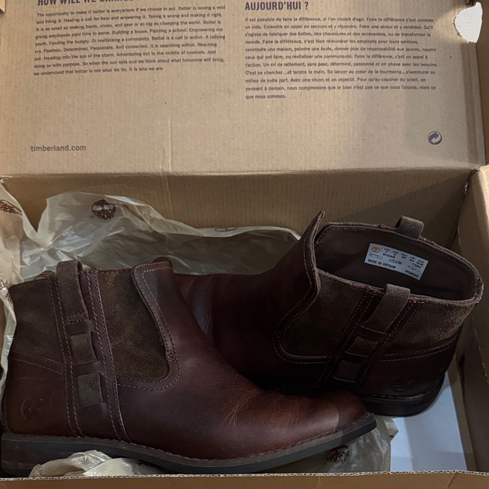 Timberland Dark Brown Leather Boots